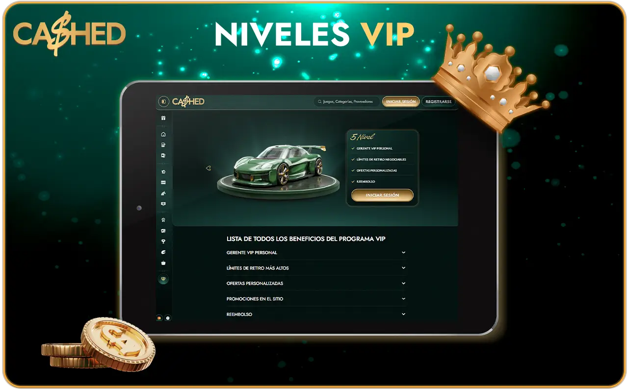 Cashed Casino VIP bonos banner