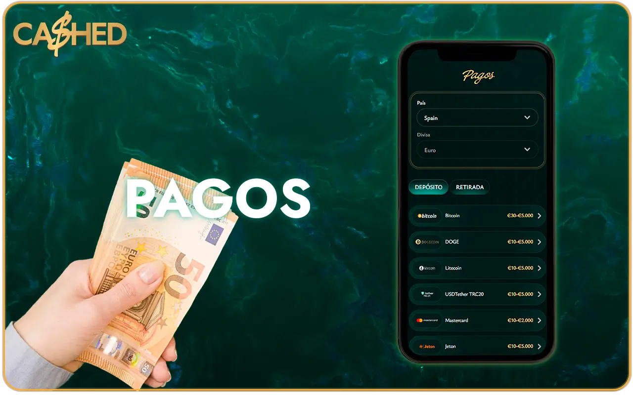 Cashed casino pagos  banner