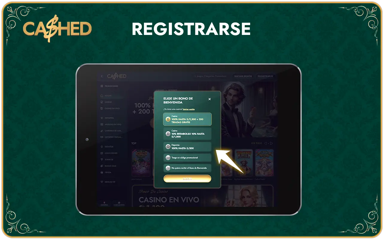 Cashed casino registrarse banner