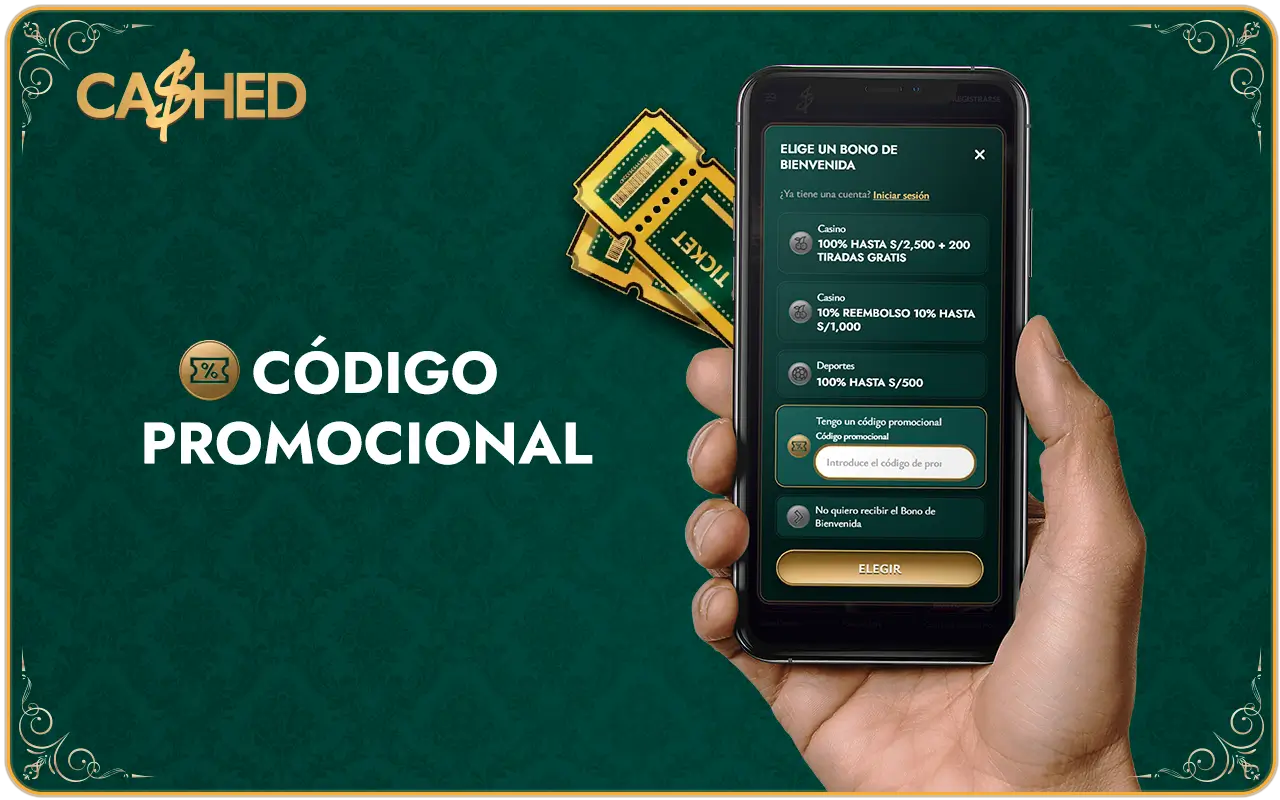 Cashed Casino códigos promocionales banner